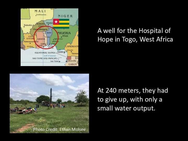 A well for the Hospital of Hope in Togo, West
