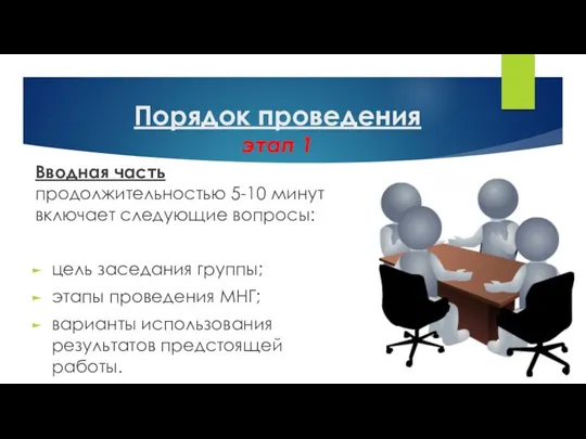 Порядок проведения этап 1 Вводная часть продолжительностью 5-10 минут включает