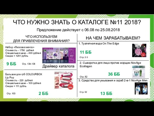 ЧТО НУЖНО ЗНАТЬ О КАТАЛОГЕ №11 2018? ЧТО ИСПОЛЬЗУЕМ ДЛЯ