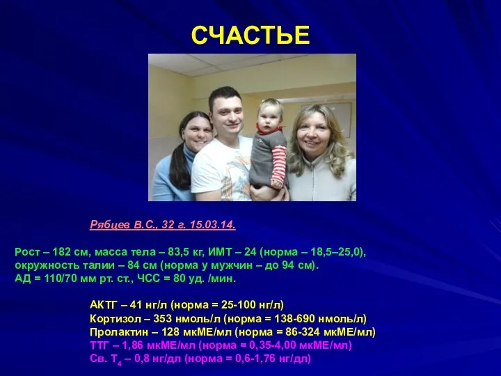 СЧАСТЬЕ Рябцев В.С., 32 г. 15.03.14. Рост – 182 см,