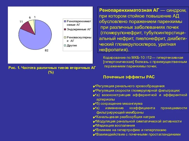 Ренопаренхиматозная АГ — синдром, при котором стойкое повышение АД обусловлено