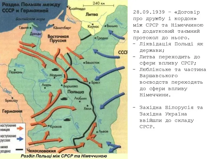 28.09.1939 – «Договір про дружбу і кордон» між СРСР та