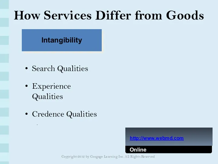 How Services Differ from Goods Search Qualities Experience Qualities Credence