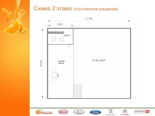 Схема 2 этажа (постоянное решение) ГК Апельсин 2-ой свет