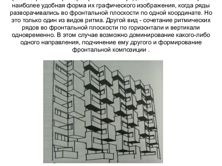 В рассмотренных примерах ритмических рядов элементов была принята наиболее удобная