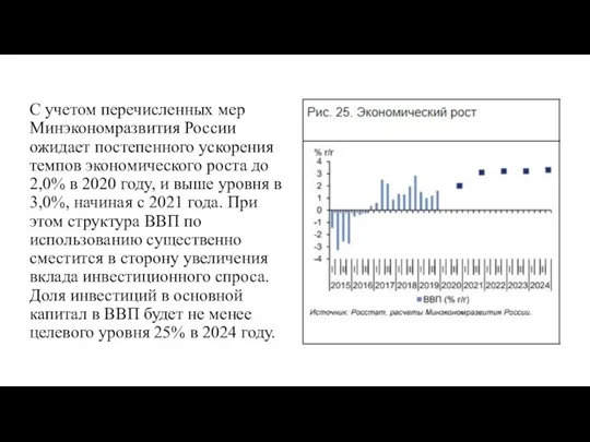 С учетом перечисленных мер Минэкономразвития России ожидает постепенного ускорения темпов