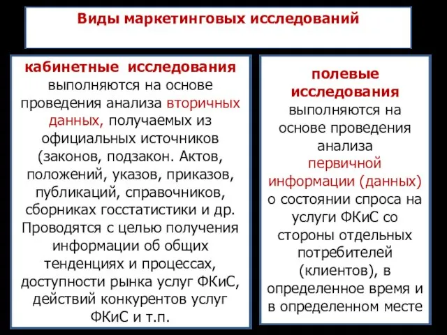 полевые исследования выполняются на основе проведения анализа первичной информации (данных)