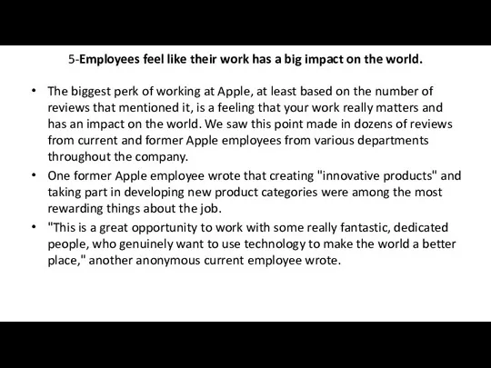 5-Employees feel like their work has a big impact on