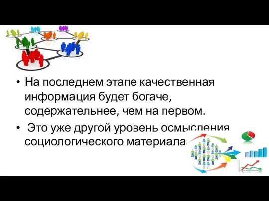 На последнем этапе качественная информация будет богаче, содержательнее, чем на