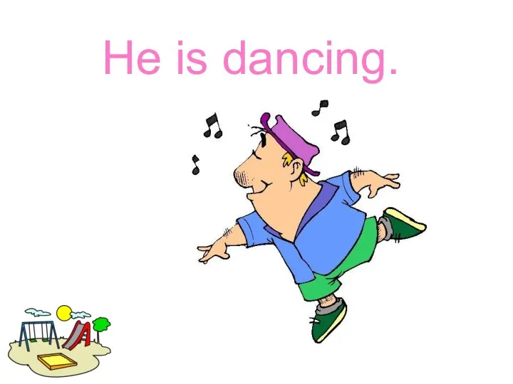 He is dancing.