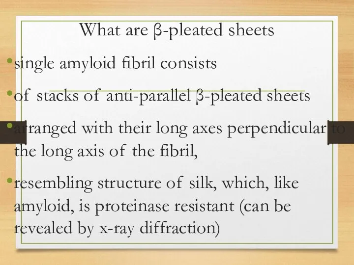 What are β-pleated sheets single amyloid fibril consists of stacks