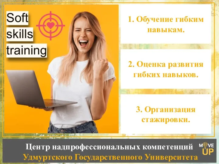 Центр надпрофессиональных компетенций Удмуртского Государственного Университета 1. Обучение гибким навыкам.