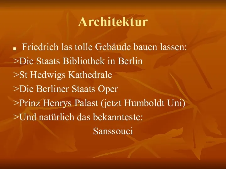 Architektur Friedrich las tolle Gebäude bauen lassen: >Die Staats Bibliothek