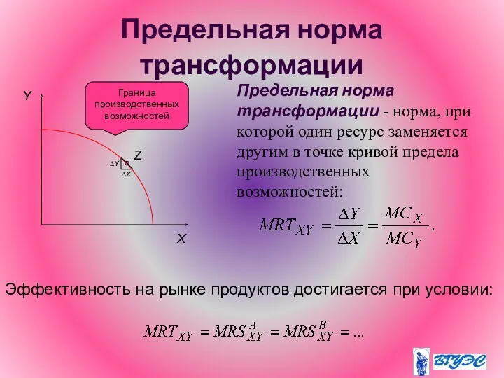 Предельная норма трансформации Предельная норма трансформации - норма, при которой