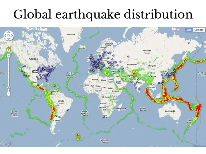 Global earthquake distribution