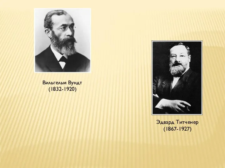 Вильгельм Вундт (1832-1920) Эдвард Титченер (1867-1927)