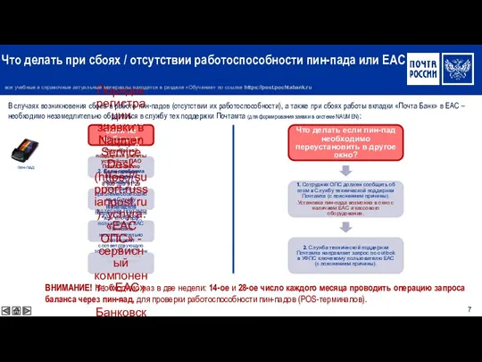 Что делать если не работает пин-пад? 1. Позвонить в службу