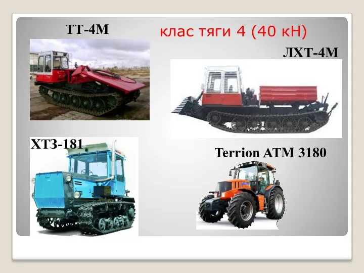 клас тяги 4 (40 кН) ХТЗ-181 Terrion ATM 3180 ТТ-4М ЛХТ-4М