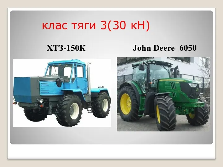 клас тяги 3(30 кН) ХТЗ-150К John Deere 6050