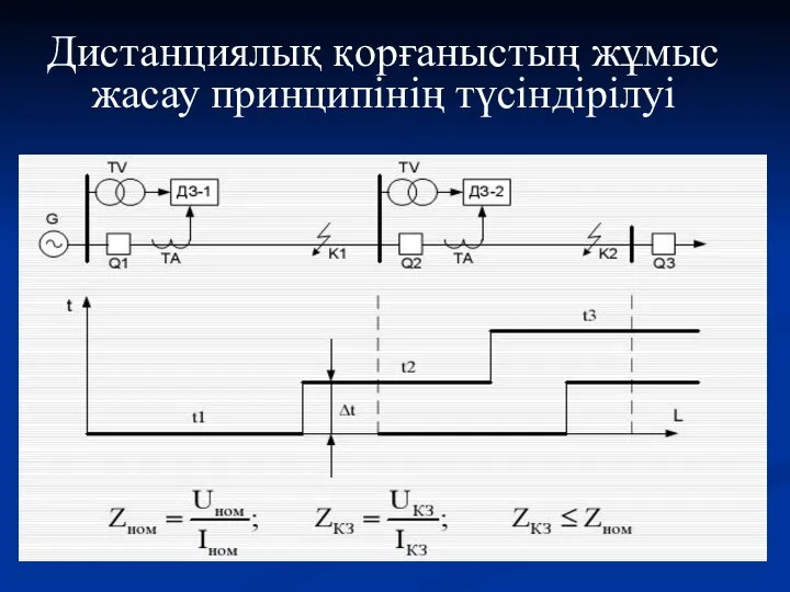 Дистанциялық қорғаныстың жұмыс жасау принципінің түсіндірілуі