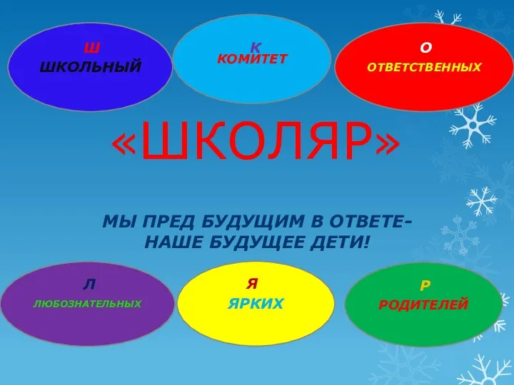 «ШКОЛЯР» МЫ ПРЕД БУДУЩИМ В ОТВЕТЕ- НАШЕ БУДУЩЕЕ ДЕТИ! ШКОЛЬНЫЙ