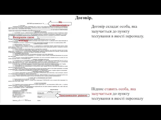 ш888 Не заповнювати Вказувати свою посаду Заповнювати уважно Договір. Договір