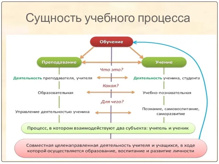 Сущность учебного процесса