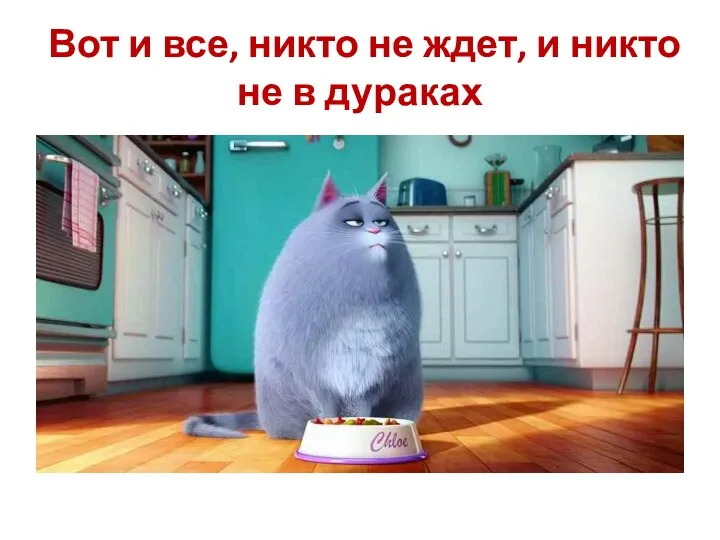 Вот и все, никто не ждет, и никто не в дураках