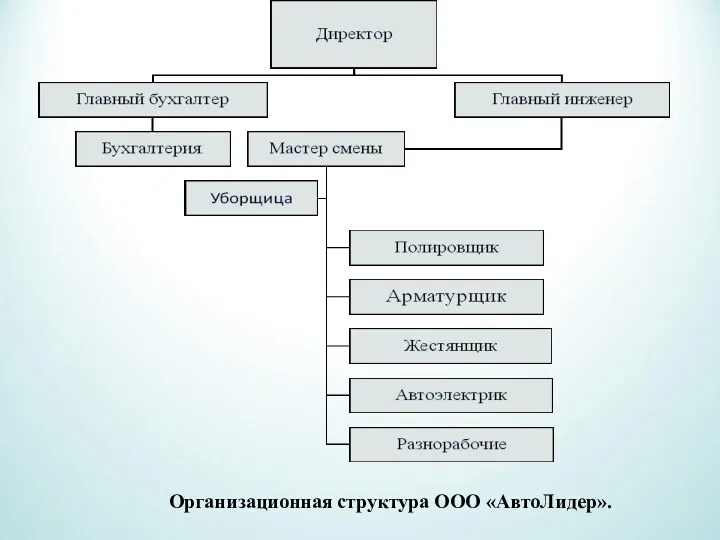 Организационная структура ООО «АвтоЛидер».