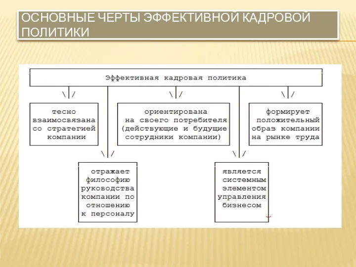 ОСНОВНЫЕ ЧЕРТЫ ЭФФЕКТИВНОЙ КАДРОВОЙ ПОЛИТИКИ