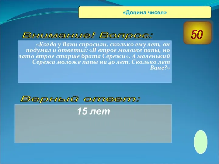 «Когда у Вани спросили, сколько ему лет, он подумал и