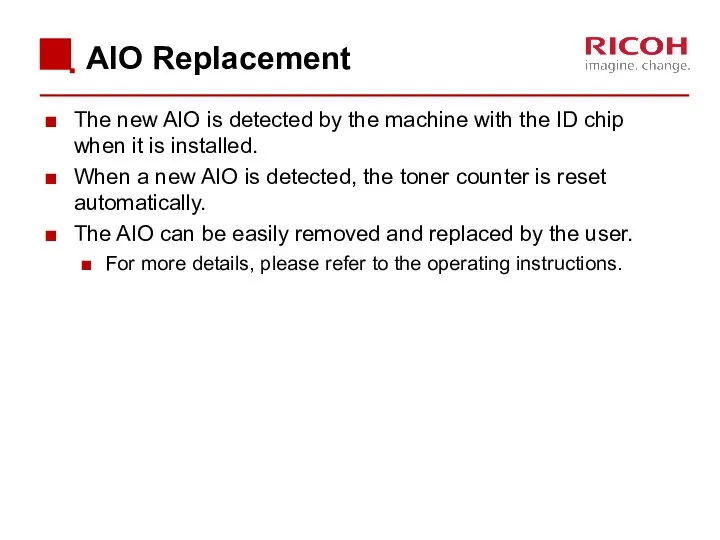 AIO Replacement The new AIO is detected by the machine