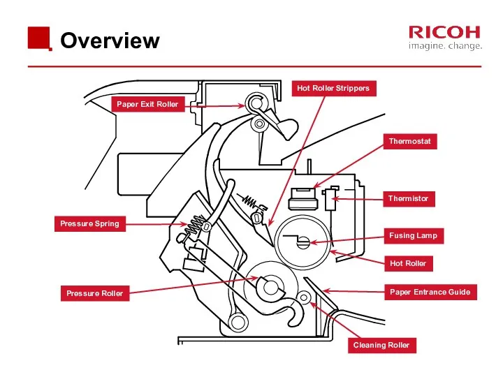 Overview Paper Exit Roller Hot Roller Strippers Thermostat Thermistor Fusing