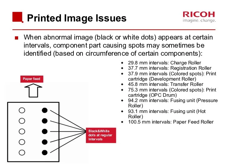 Printed Image Issues When abnormal image (black or white dots)