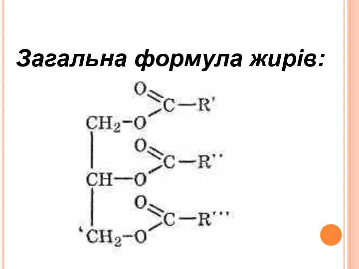 Загальна формула жирів: