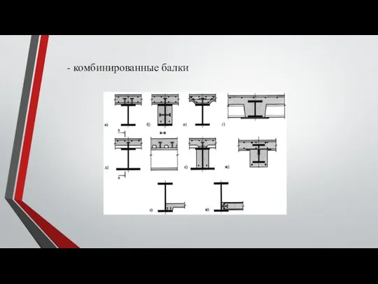 - комбинированные балки