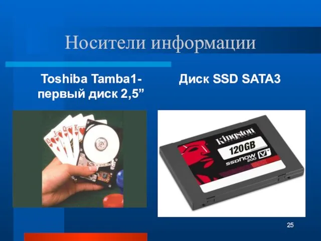 Носители информации Toshiba Tamba1- первый диск 2,5” Диск SSD SATA3
