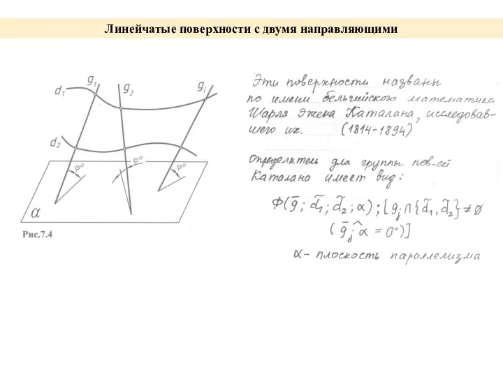 Линейчатые поверхности с двумя направляющими