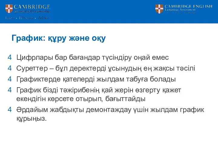 График: құру және оқу Цифрлары бар бағандар түсіндіру оңай емес