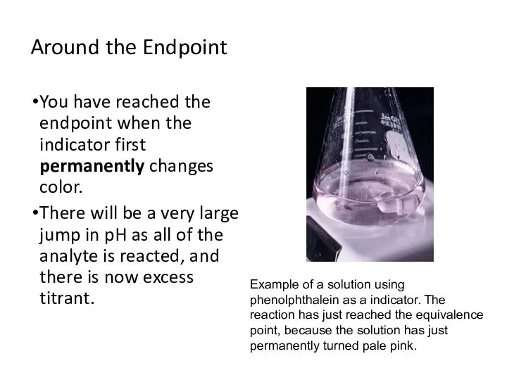 Around the Endpoint You have reached the endpoint when the