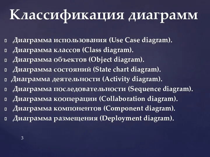 Диаграмма использования (Use Case diagram). Диаграмма классов (Class diagram). Диаграмма