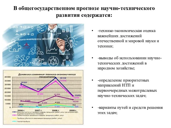 -технико-экономическая оценка важнейших достижений отечественной и мировой науки и техники;