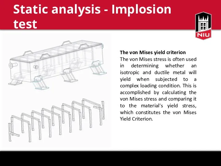 Static analysis - Implosion test The von Mises yield criterion