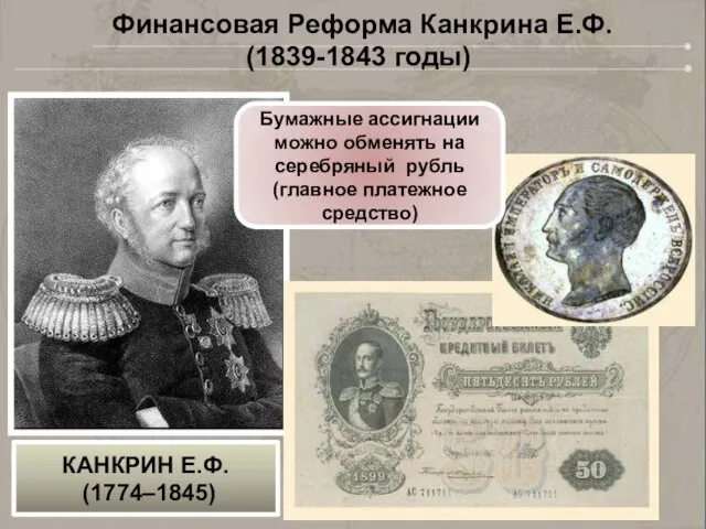 Бумажные ассигнации можно обменять на серебряный рубль (главное платежное средство)