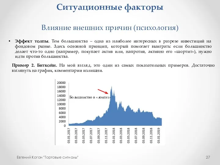 Ситуационные факторы Влияние внешних причин (психология) Евгений Коган "Торговые сигналы"