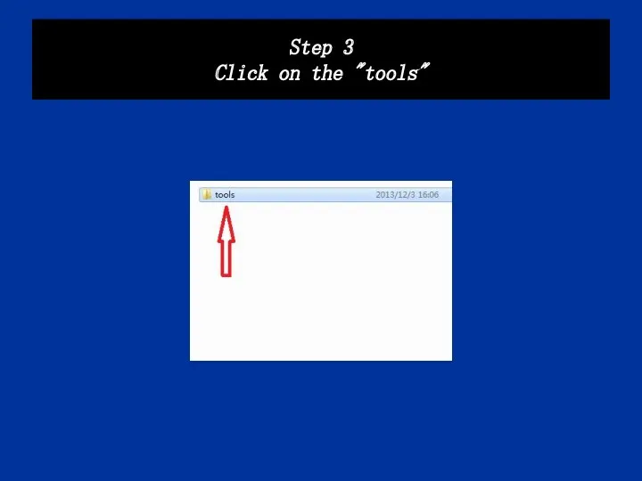 Step 3 Click on the "tools"
