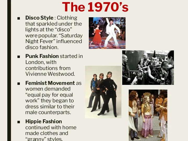 The 1970’s Disco Style : Clothing that sparkled under the