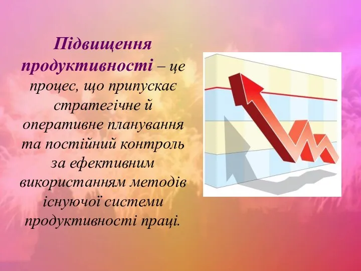 Підвищення продуктивності – це процес, що припускає стратегічне й оперативне