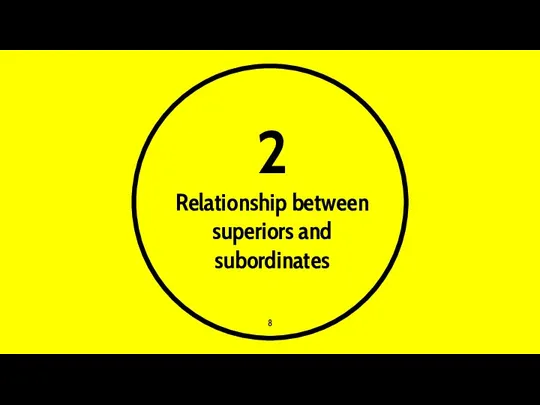 2 Relationship between superiors and subordinates