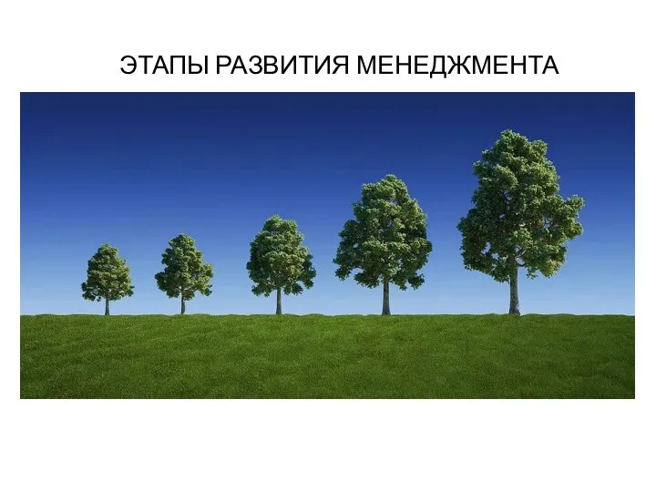 ЭТАПЫ РАЗВИТИЯ МЕНЕДЖМЕНТА